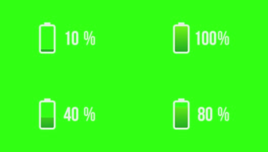 动画数字电池加载高清在线视频素材下载