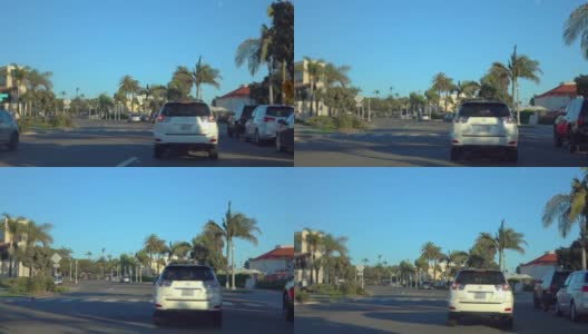 在加州开一辆车，慢镜头120fps高清在线视频素材下载