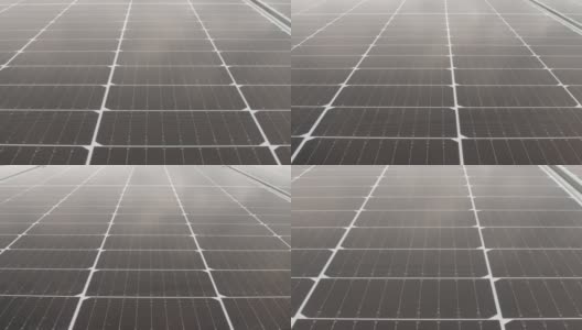 变电站的太阳能电池板收集能量高清在线视频素材下载
