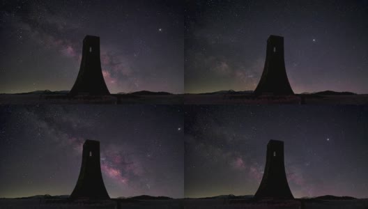 时间推移-日本高原(宇都东原)银河的夜景高清在线视频素材下载