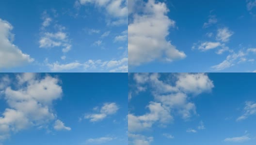 云在蓝天中移动。间隔拍摄高清在线视频素材下载