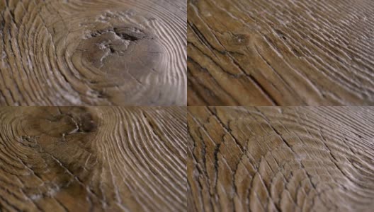 微距拍摄珍贵的木材，你可以看到颜色，木纹，结和高质量的工艺。高清在线视频素材下载