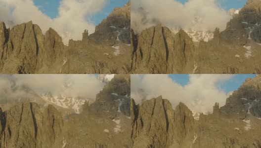 天山和岩石。Ala-Archa国家公园。吉尔吉斯斯坦。鸟瞰图高清在线视频素材下载