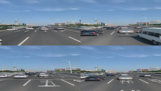 在北京的主干道上行驶高清在线视频素材下载