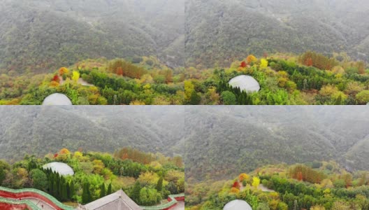 鸟瞰太子坡或太子坡无人机，武当山，中国湖北省高清在线视频素材下载