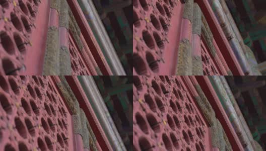 这是紫禁城内部古门的特写镜头，紫禁城是中国古代皇帝的宫殿高清在线视频素材下载