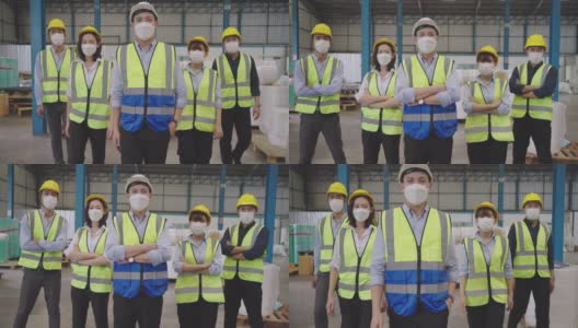 仓库员工在工厂的照片。高清在线视频素材下载