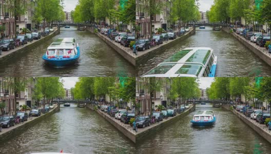 阿姆斯特丹旅游船上高清在线视频素材下载