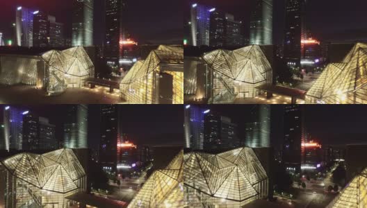 深圳现代建筑鸟瞰图和城市城市景观，实时。高清在线视频素材下载