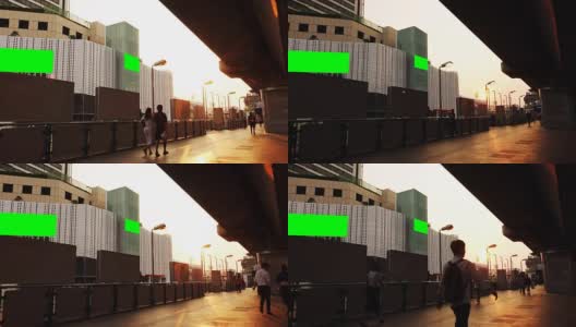 公共Skywalk People, Time lapse Business高清在线视频素材下载