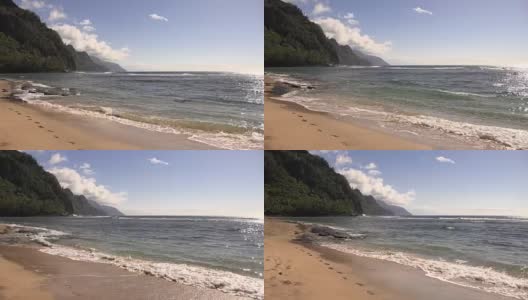 考艾岛的沙滩高清在线视频素材下载