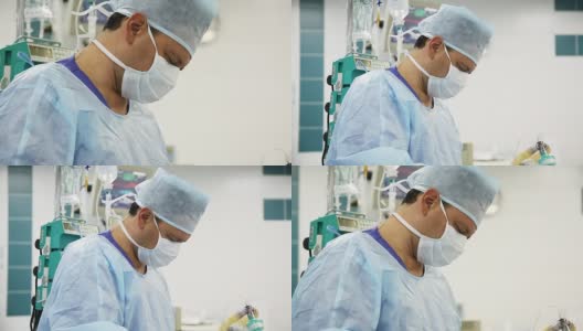 男外科医生在手术室高清在线视频素材下载