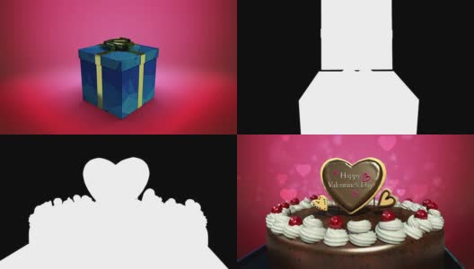 把“情人节快乐”写在蛋糕上。高清在线视频素材下载
