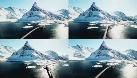 挪威的莱因景观鸟瞰图高清在线视频素材下载