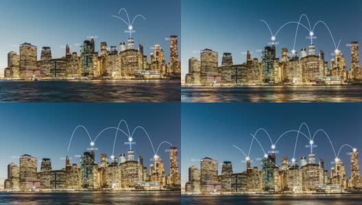 T/L TU曼哈顿智慧城市，纽约市高清在线视频素材下载