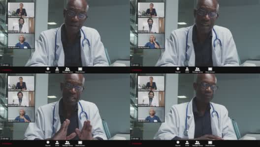 中年男医生在视频通话中传递坏消息高清在线视频素材下载