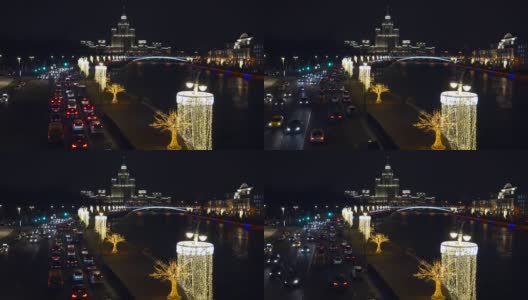 伟大的Ustyinsky桥。莫斯科。高清在线视频素材下载
