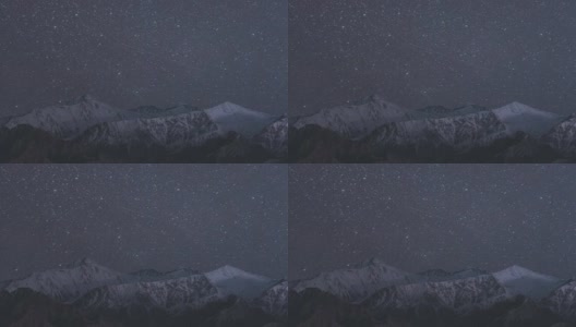 T/L PAN雪山夜景高清在线视频素材下载