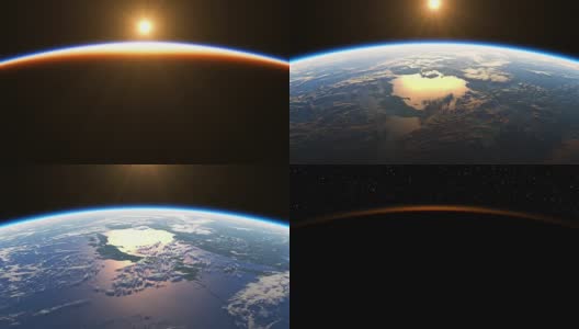 4 k。现实的日出在地球上。高清在线视频素材下载