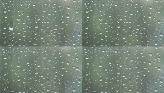 大雨打在窗户上，4k慢镜头60fps高清在线视频素材下载