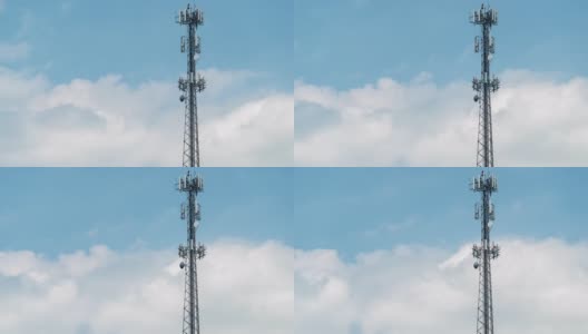 蓝天延时的5G手机天线高清在线视频素材下载