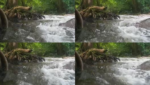 4K美丽的自然瀑布溪流高清在线视频素材下载