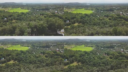 无人机鸟瞰泰国清迈地区绿色稻田的视频高清在线视频素材下载