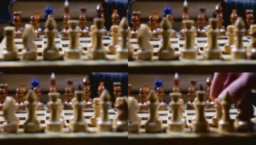 国际象棋中的卒棋高清在线视频素材下载