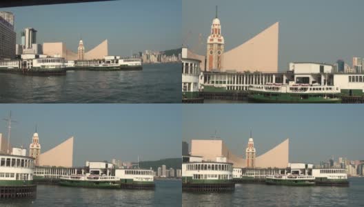 香港海港的渡轮高清在线视频素材下载