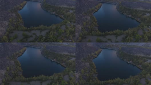 吉尔吉特-巴尔蒂斯坦上卡丘拉湖的鸟瞰图高清在线视频素材下载