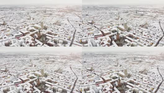 白雪覆盖的哥本哈根高清在线视频素材下载