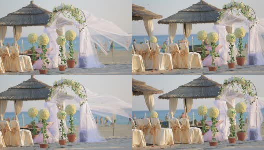 沙滩上的婚礼高清在线视频素材下载