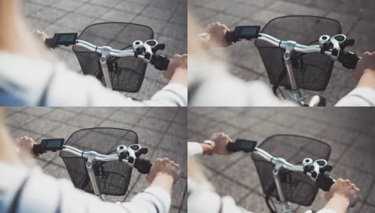 骑电动自行车高清在线视频素材下载