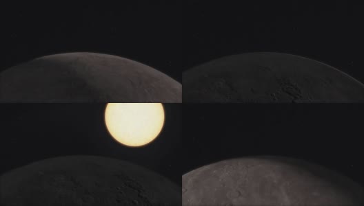 超近距离月球时间流逝与太阳凌日高清在线视频素材下载