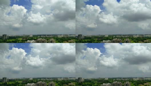 艾哈迈达巴德市美丽的云的永恒视频高清在线视频素材下载