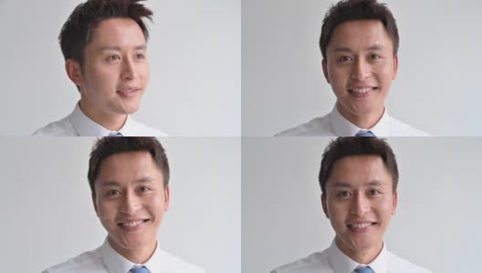 微笑的年轻中国商人的肖像高清在线视频素材下载