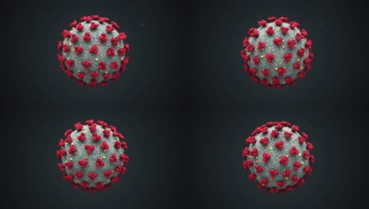 可循环的医学准确的冠状病毒插图高清在线视频素材下载