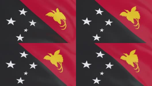 巴布亚新几内亚的旗帜环高清在线视频素材下载