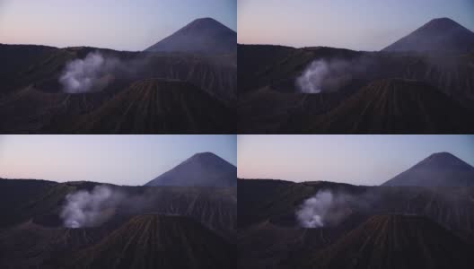 4K中等拍摄，美丽的山，印度尼西亚的布罗莫早晨。高清在线视频素材下载