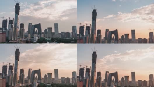 T/L TU Downtown Beijing in Sunlight / Beijing, China高清在线视频素材下载