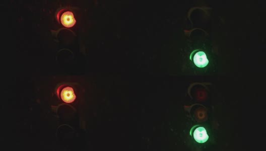 交通灯变绿高清在线视频素材下载