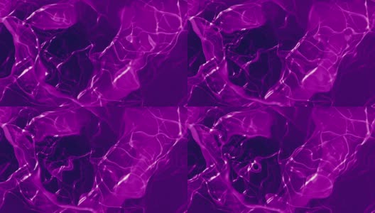 紫色抽象波浪明胶，液体和熔融玻璃看背景3d可循环股票视频高清在线视频素材下载