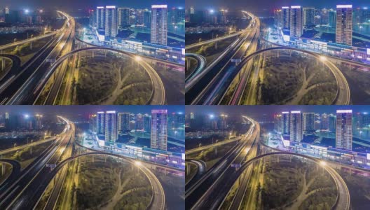武汉大桥夜景图高清在线视频素材下载