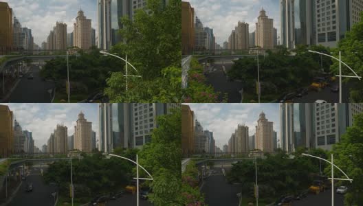 白天广州市市区交通、步行街全景4k中国高清在线视频素材下载