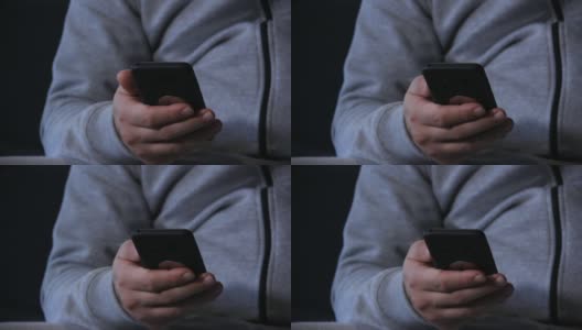 男人用智能手机高清在线视频素材下载