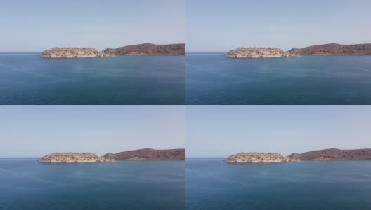 从无人机的角度看希腊的史宾纳隆加岛高清在线视频素材下载