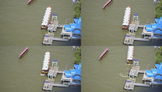 泰国渡船和快艇是湄南河上的运输服务高清在线视频素材下载