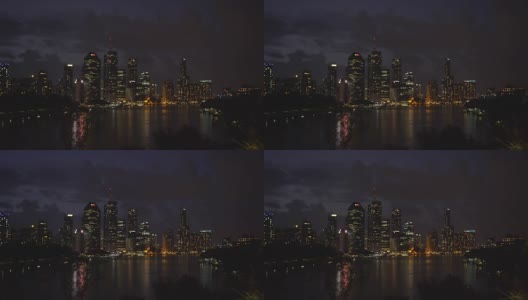 昆士兰首府布里斯班的夜景高清在线视频素材下载