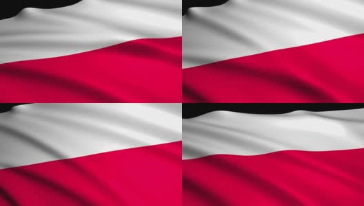 3D渲染波兰国旗高清在线视频素材下载