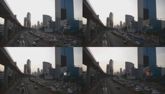 雅加达交通堵塞的时间间隔高清在线视频素材下载